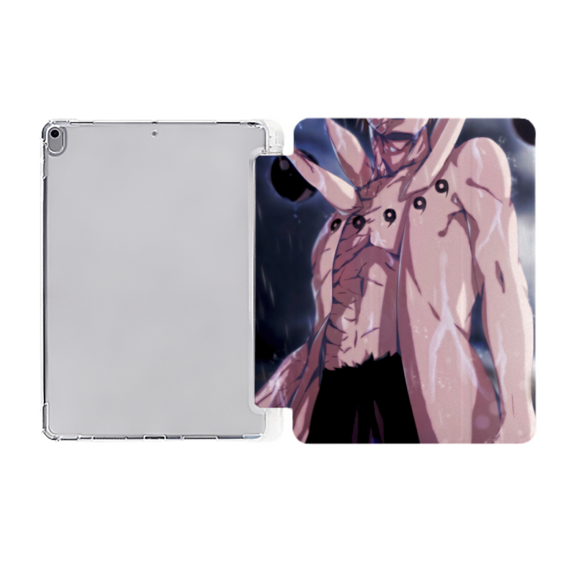 （画像用） NARUTO -ナルト- NARUTO -ナルト- 疾風伝 IPad ケース ペン収納付き 三つ折りスタンド PUレザー×シリコン 対応機種9.5/10.5/10.9インチ